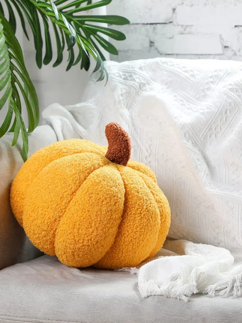 NEW 2 pack Cozy Plush Pumpkin Throw Pillows - 11 X 9.5 | Fall | Thanksgiving